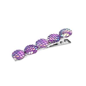 Purple barrette with silver clip